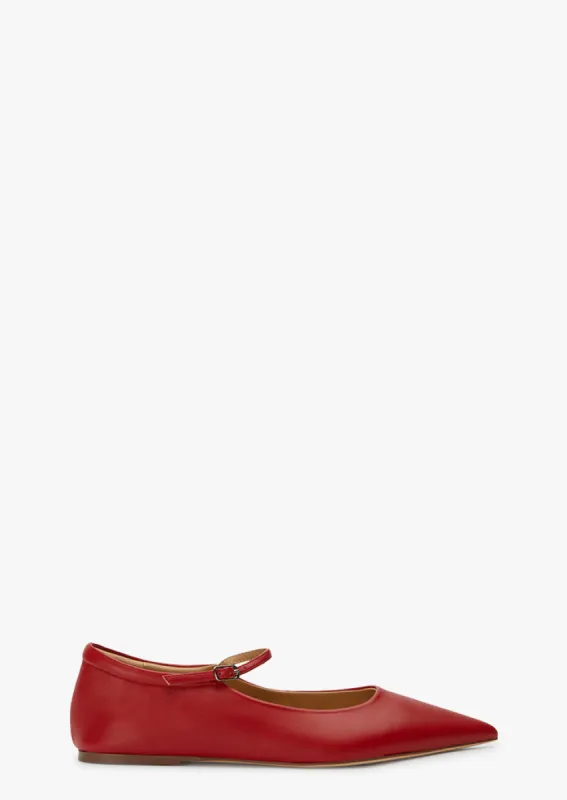 Jaffa Ruby Nappa Flats sold by Tony Bianco