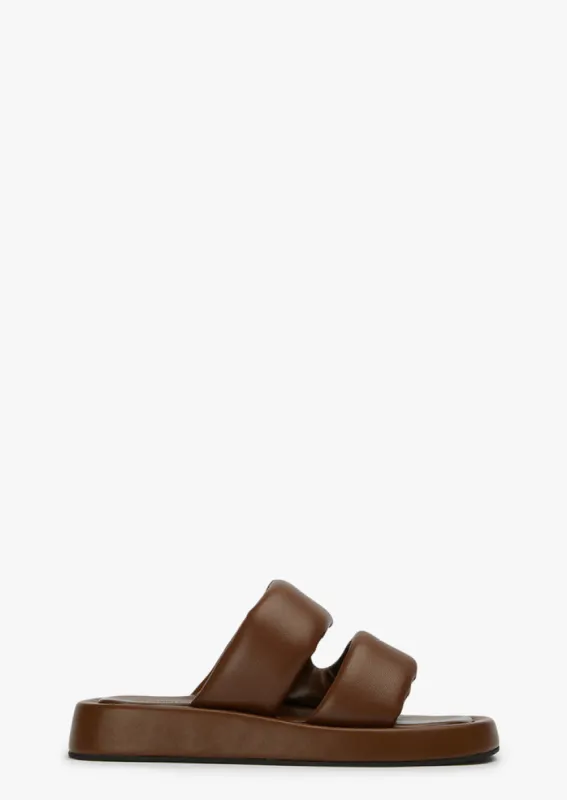 Indiana Mocha Nappa Sandals sold by Tony Bianco