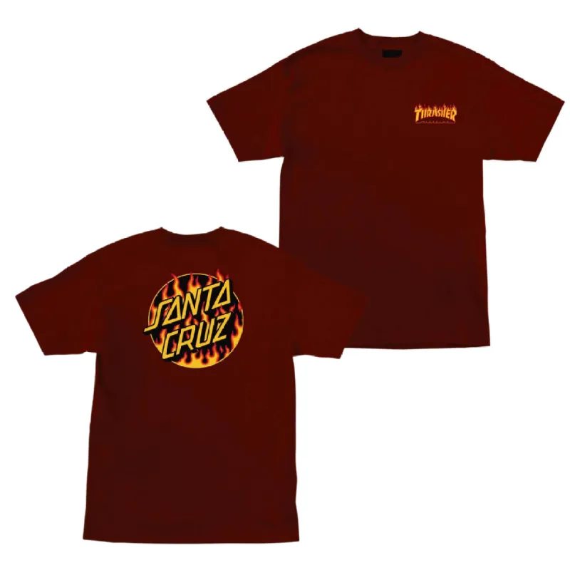 SC X THRASHER FLAME DOT T-SHIRT sold by Top of the World