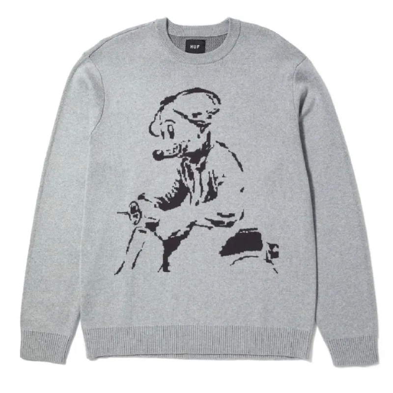 HUF X CRAILTAP MOUSE INTARSIA SWEATER sold by Top of the World