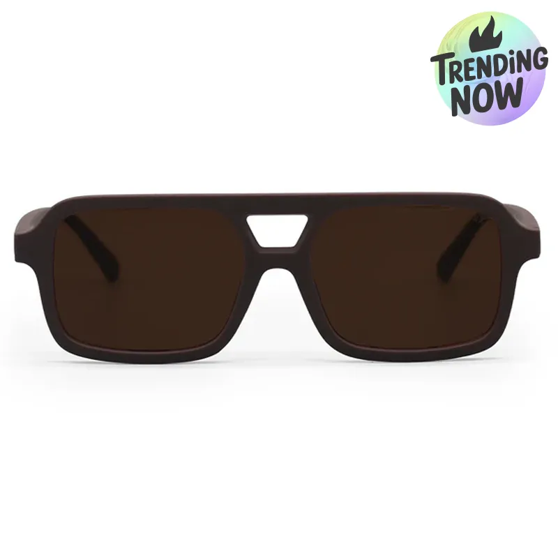 Atlas - Brown Squared Sunglasses sold by Topfoxx
