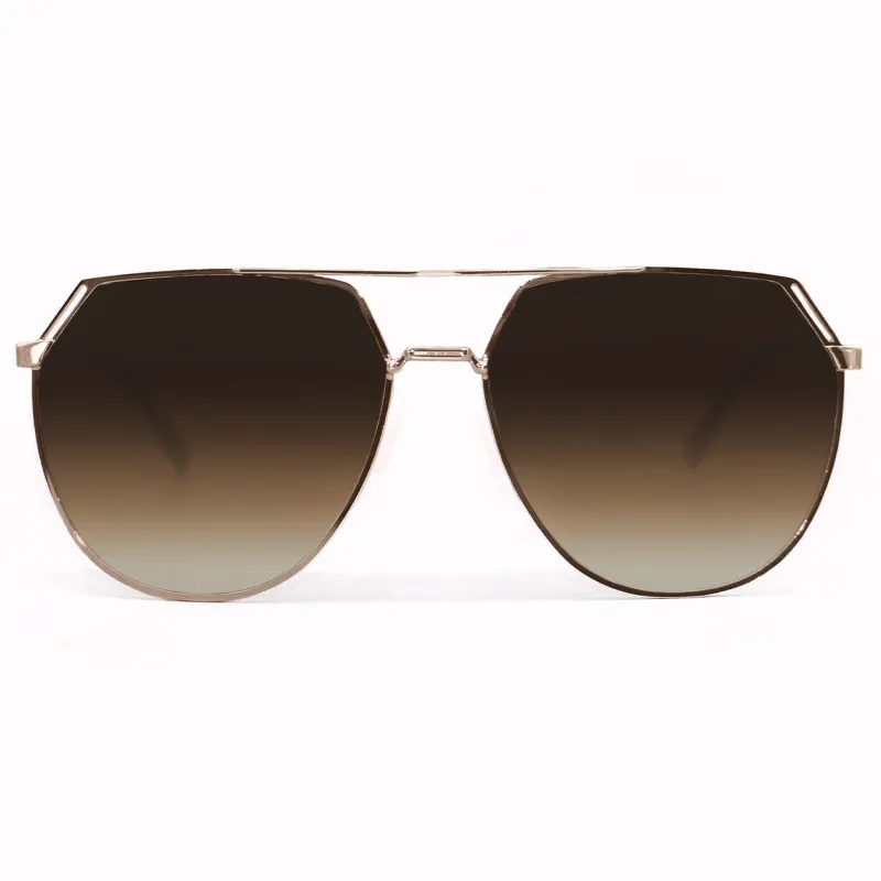Farrah - Brown Tangle Free Aviator Sunglasses sold by Topfoxx