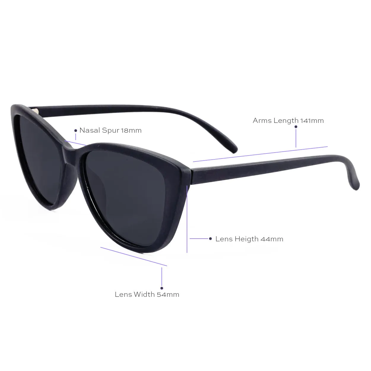 Kara - Black Cat Eye Sunglasses sold by Topfoxx product image thumbnail 3