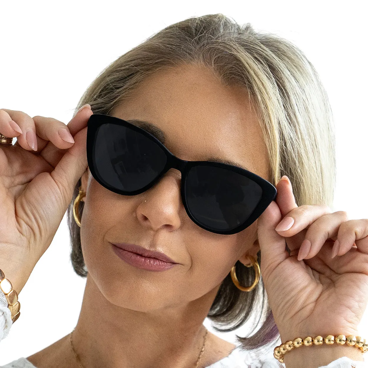 Kara - Black Cat Eye Sunglasses sold by Topfoxx product image thumbnail 4