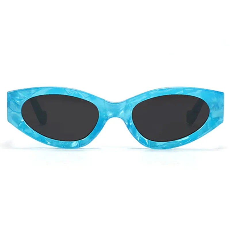 Kat x Money Moves - Blue Cateye Sunglasses sold by Topfoxx