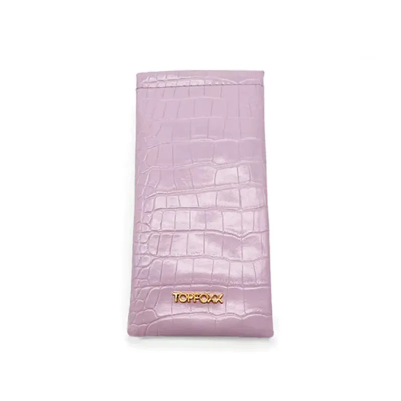 Lilac Faux Croco Soft Pouch sold by Topfoxx
