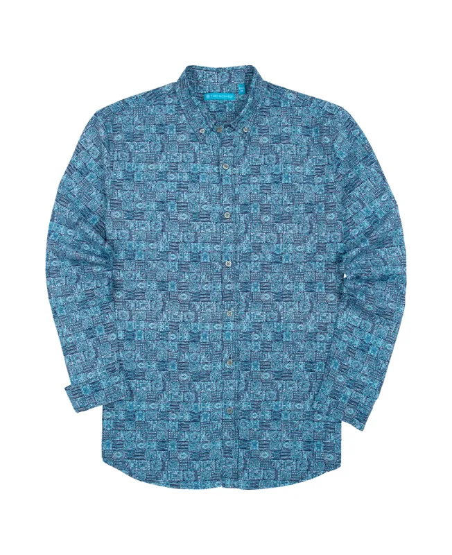 Ice Blocks - Tradewind Technology™ Long Sleeve sold by Tori Richard