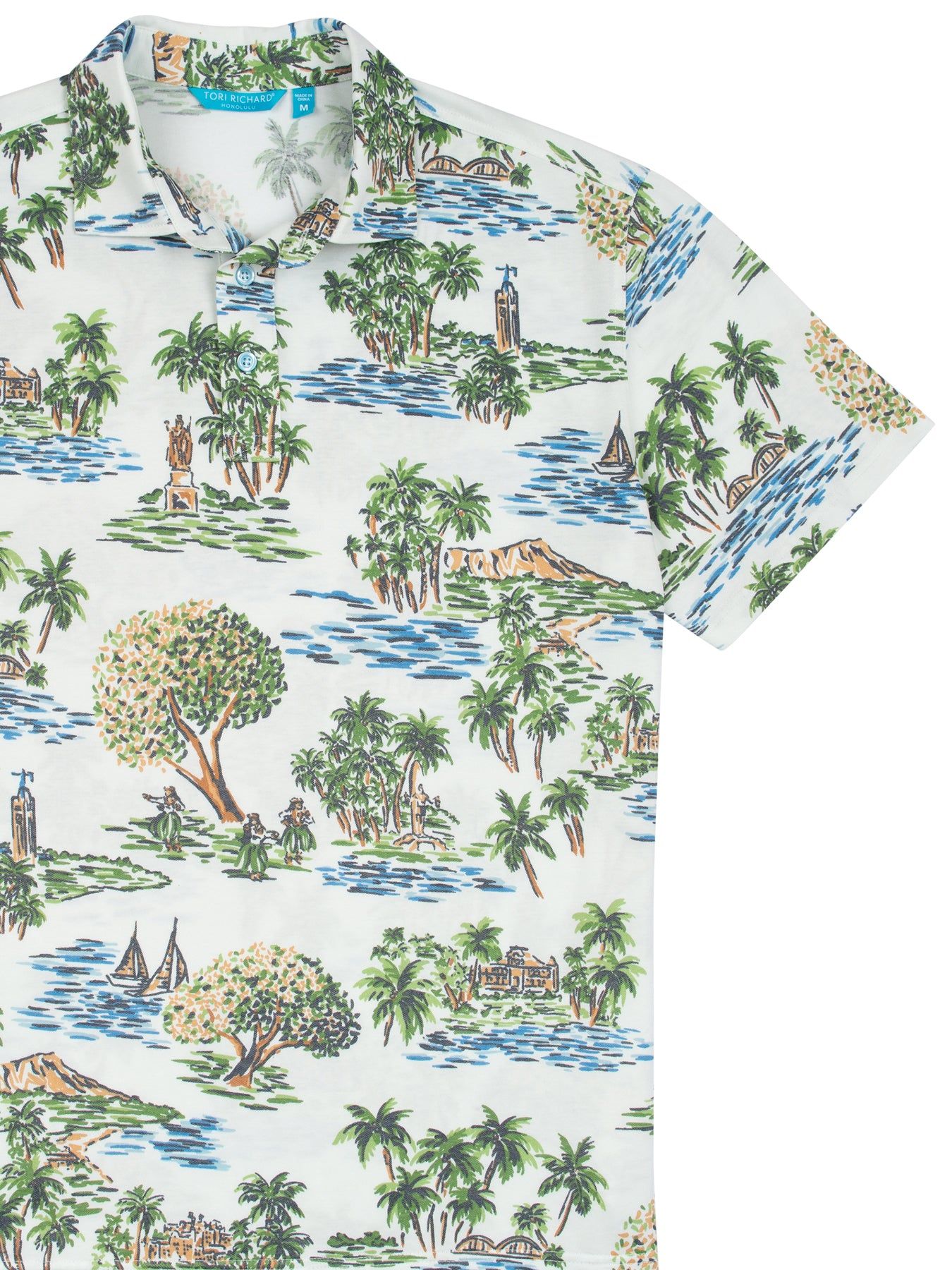 Aloha Toile Performance Polo sold by Tori Richard product image thumbnail 3