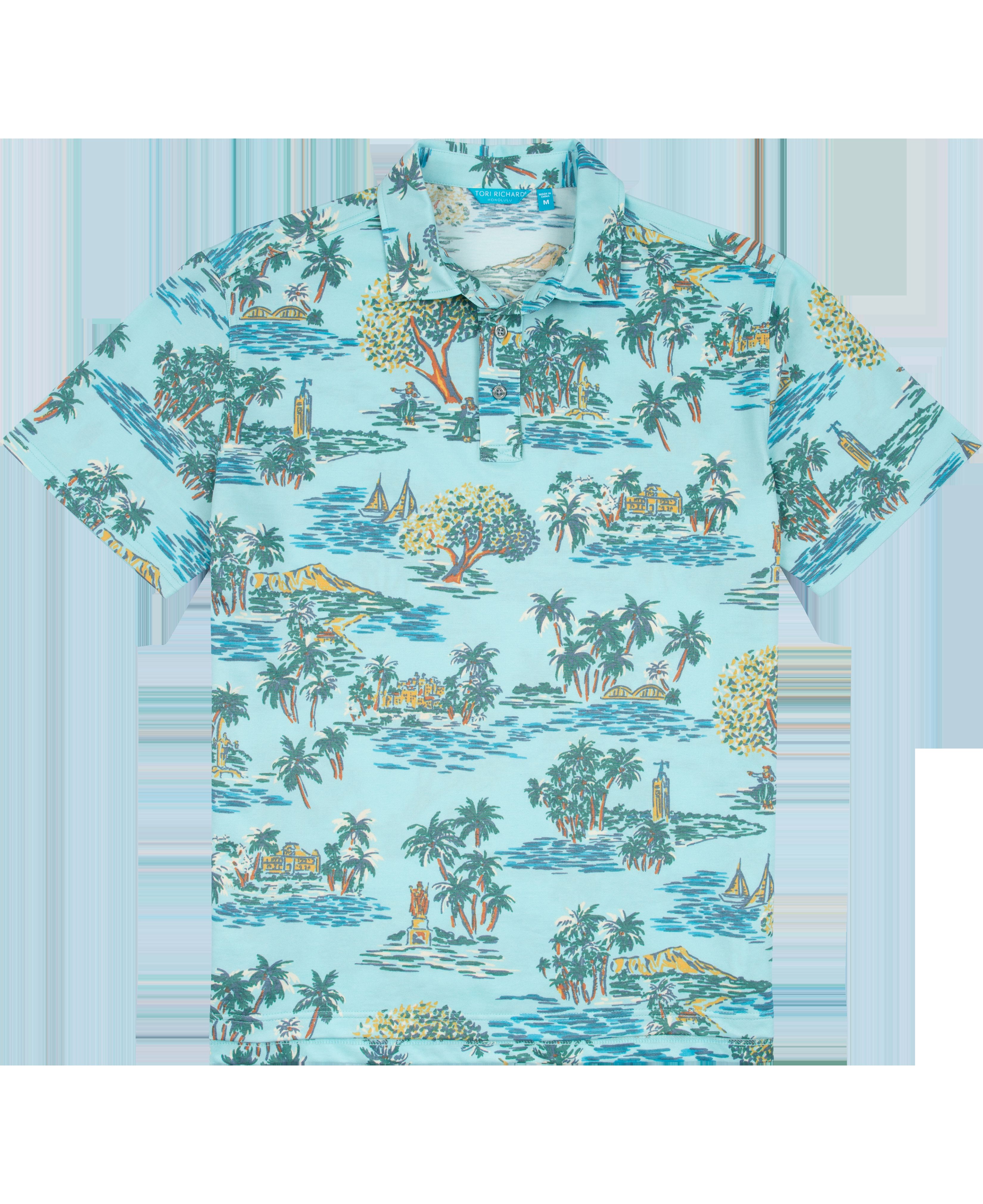 Aloha Toile Performance Polo sold by Tori Richard product image thumbnail 5