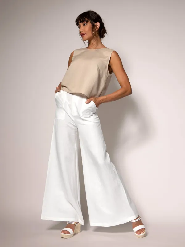 Sunshine Linen Maybelle Pant sold by Tori Richard