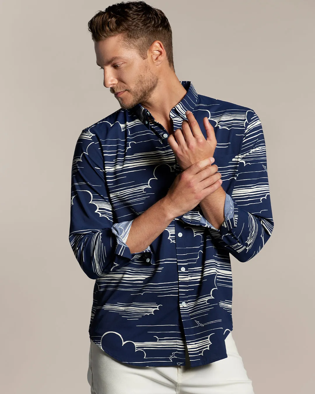 In the Clouds Long Sleeve - Tradewind Technology™ sold by Tori Richard product image thumbnail 5