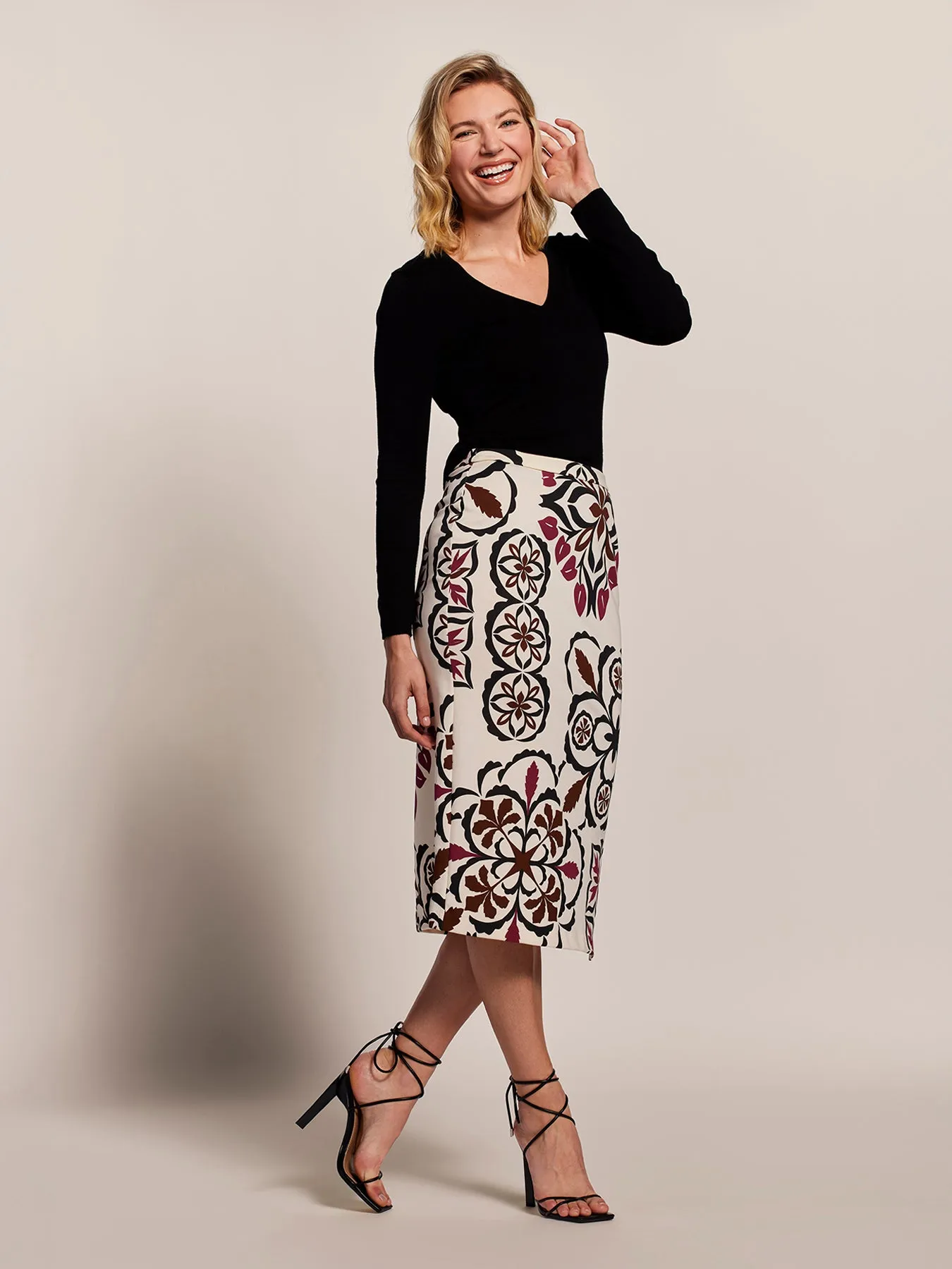 Quilted Palm Zora Skirt sold by Tori Richard product image thumbnail 3