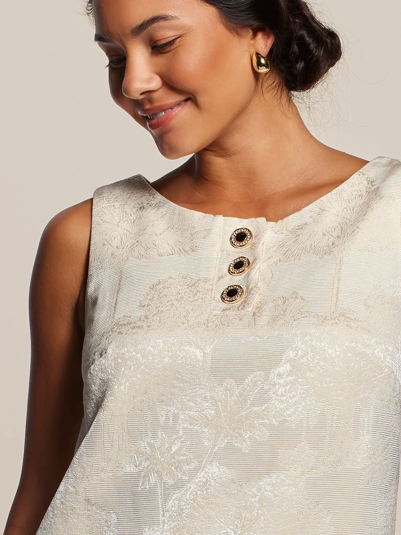 For the Trees Jacquard Gigi Dress sold by Tori Richard product image thumbnail 3