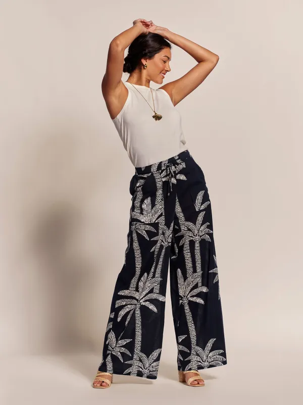 Palm Lined Evelyn Pant sold by Tori Richard