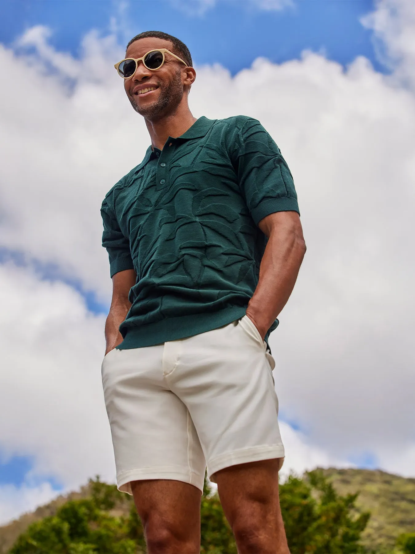 Palm Impression Sweater Polo sold by Tori Richard product image thumbnail 3