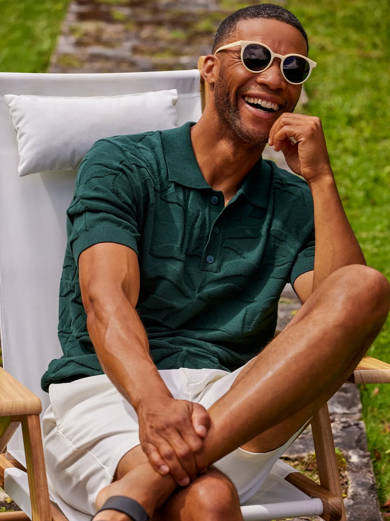 Palm Impression Sweater Polo sold by Tori Richard product image thumbnail 2