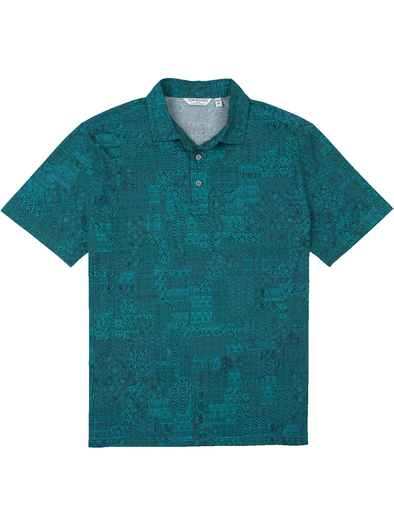 Tropic Blocks Polo – Tradewind Technology™ sold by Tori Richard