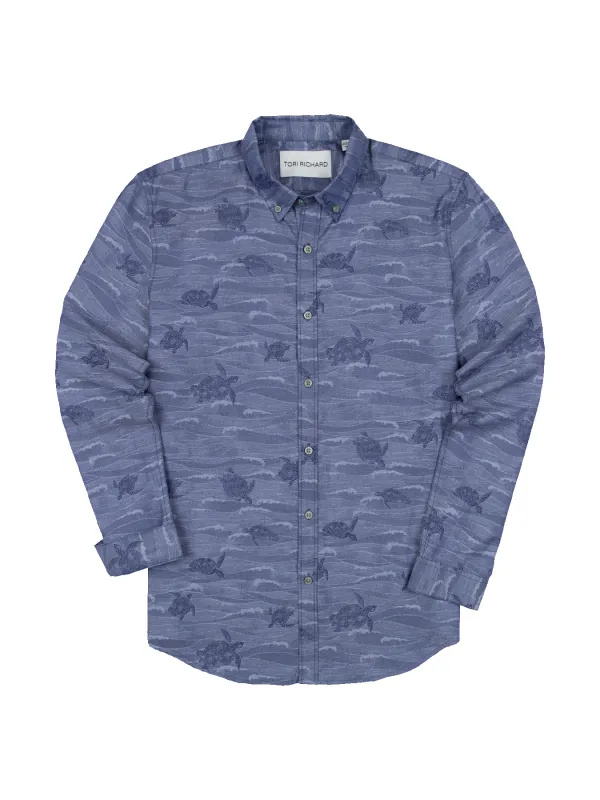 Honu Ocean Jacquard Long Sleeve sold by Tori Richard