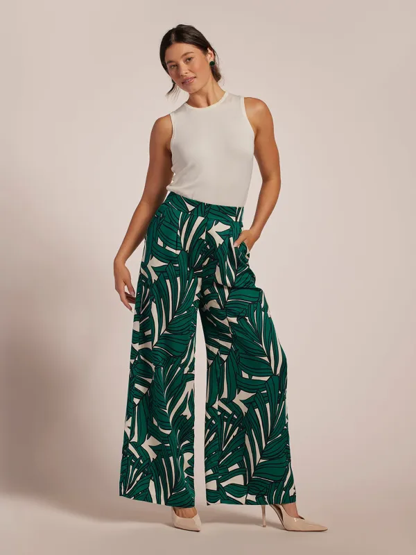 Fronds Forever Clementine Pant made by Tori Richard
