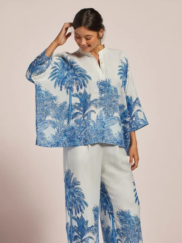 Trees of Blue Ginger Top made by Tori Richard