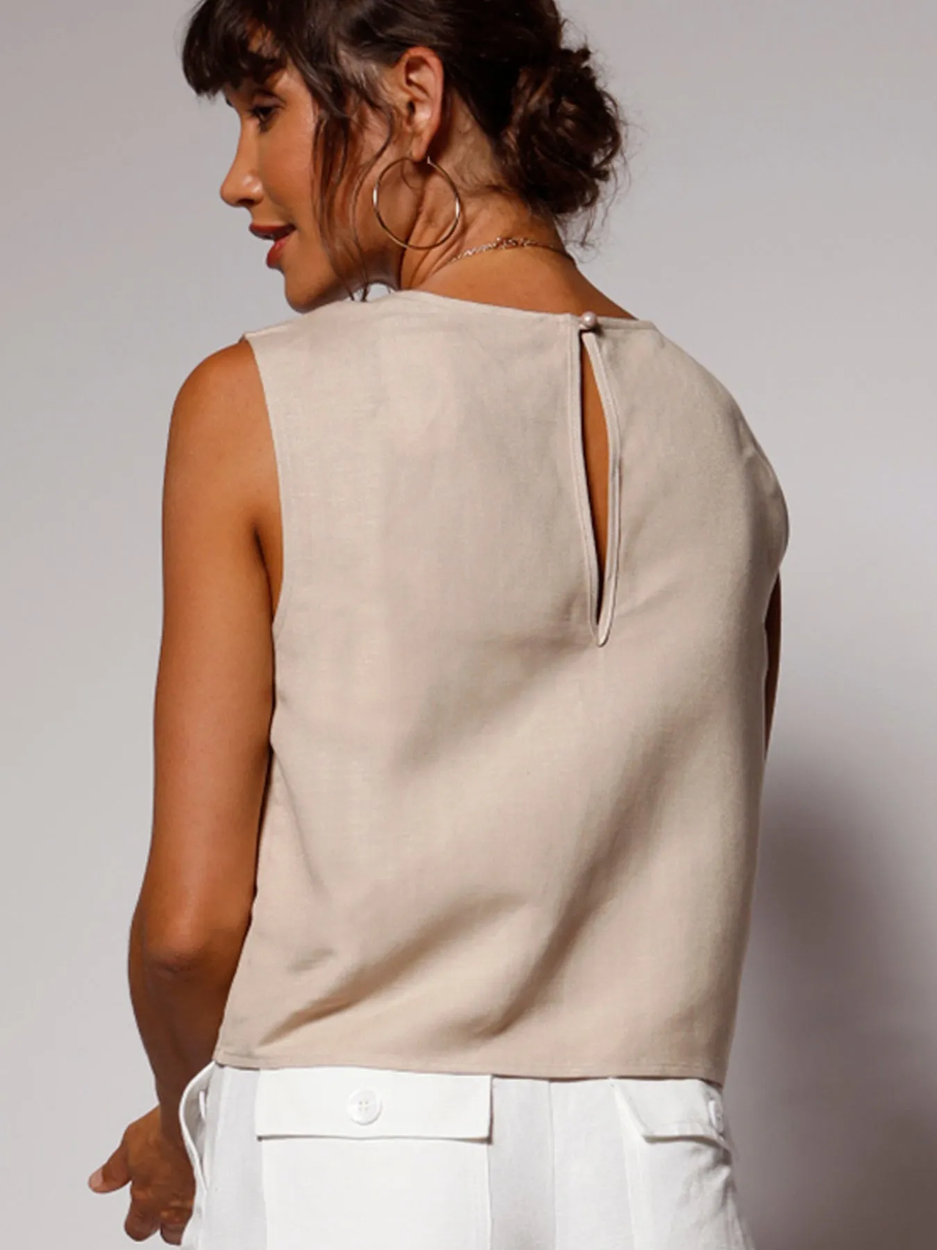 Sunshine Linen Lina Top sold by Tori Richard product image thumbnail 4