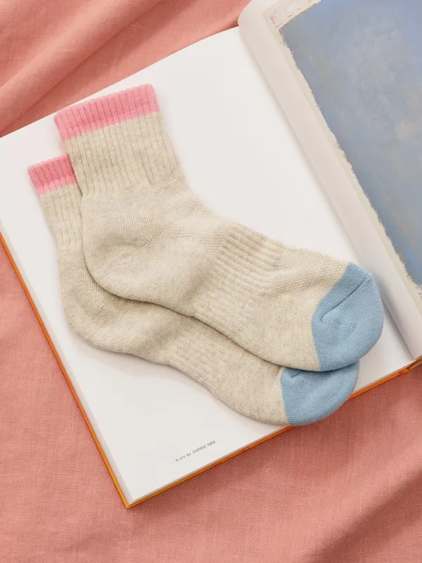 Le Bon Colorblock Girlfriend Socks sold by Tradlands