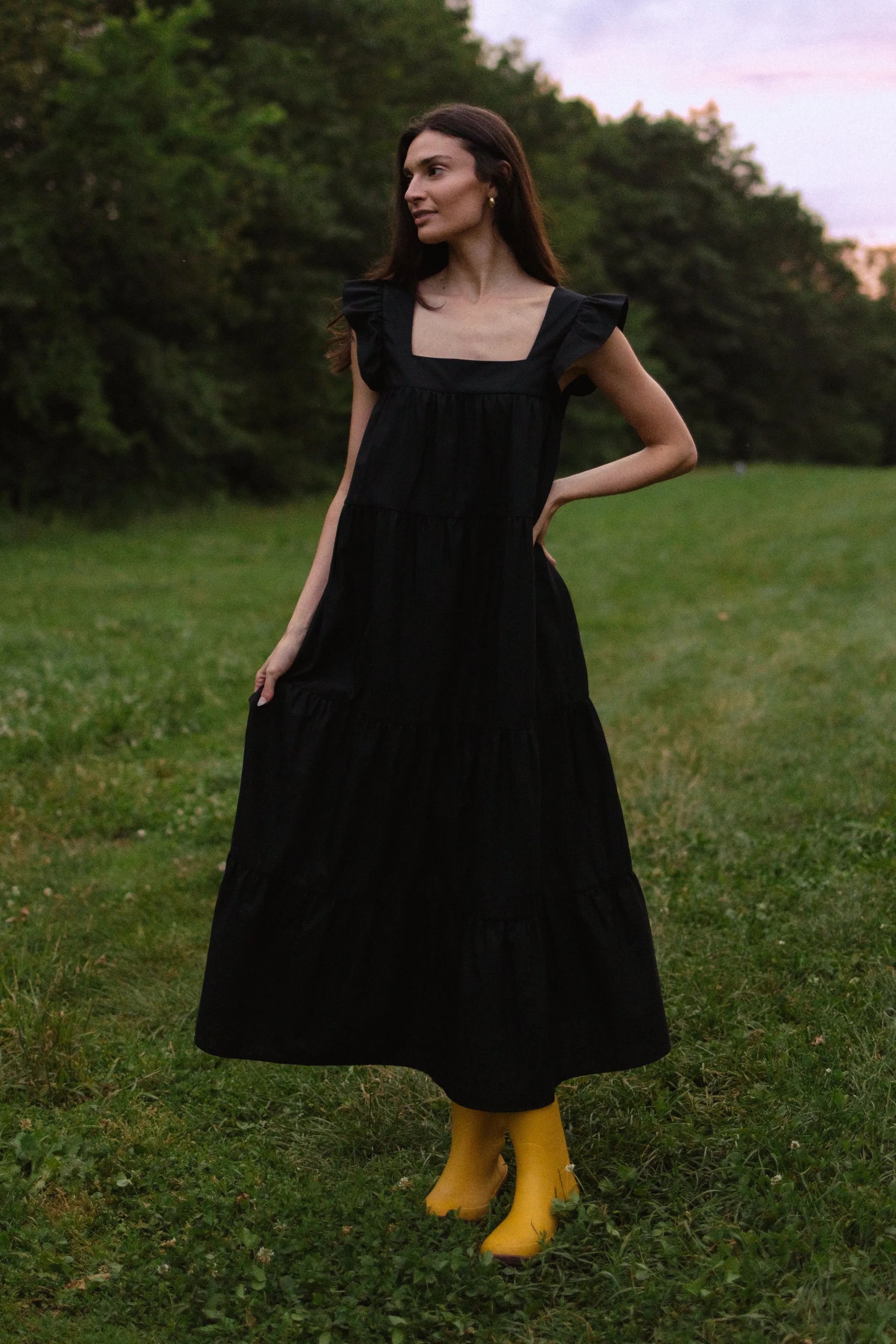 Chalet Flutter Sleeveless Dress sold by Tradlands