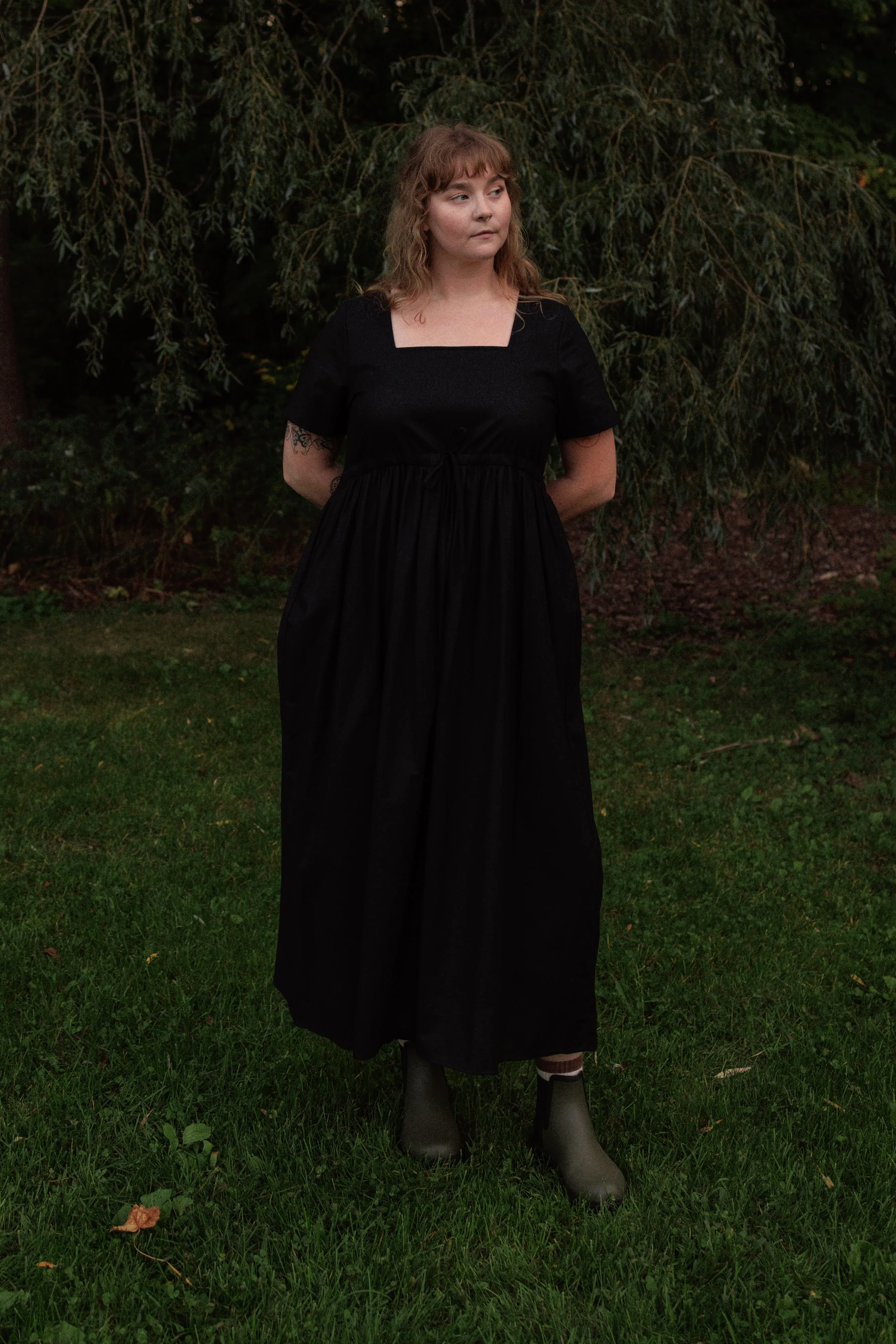 Nico Square Neck Drawstring Dress sold by Tradlands product image thumbnail 3