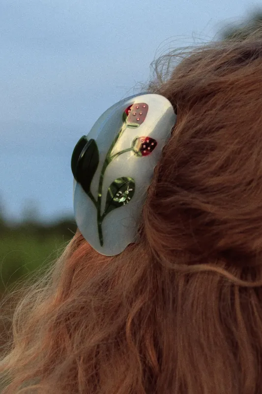 Winona Irene Forest Berry Hair Clip sold by Tradlands