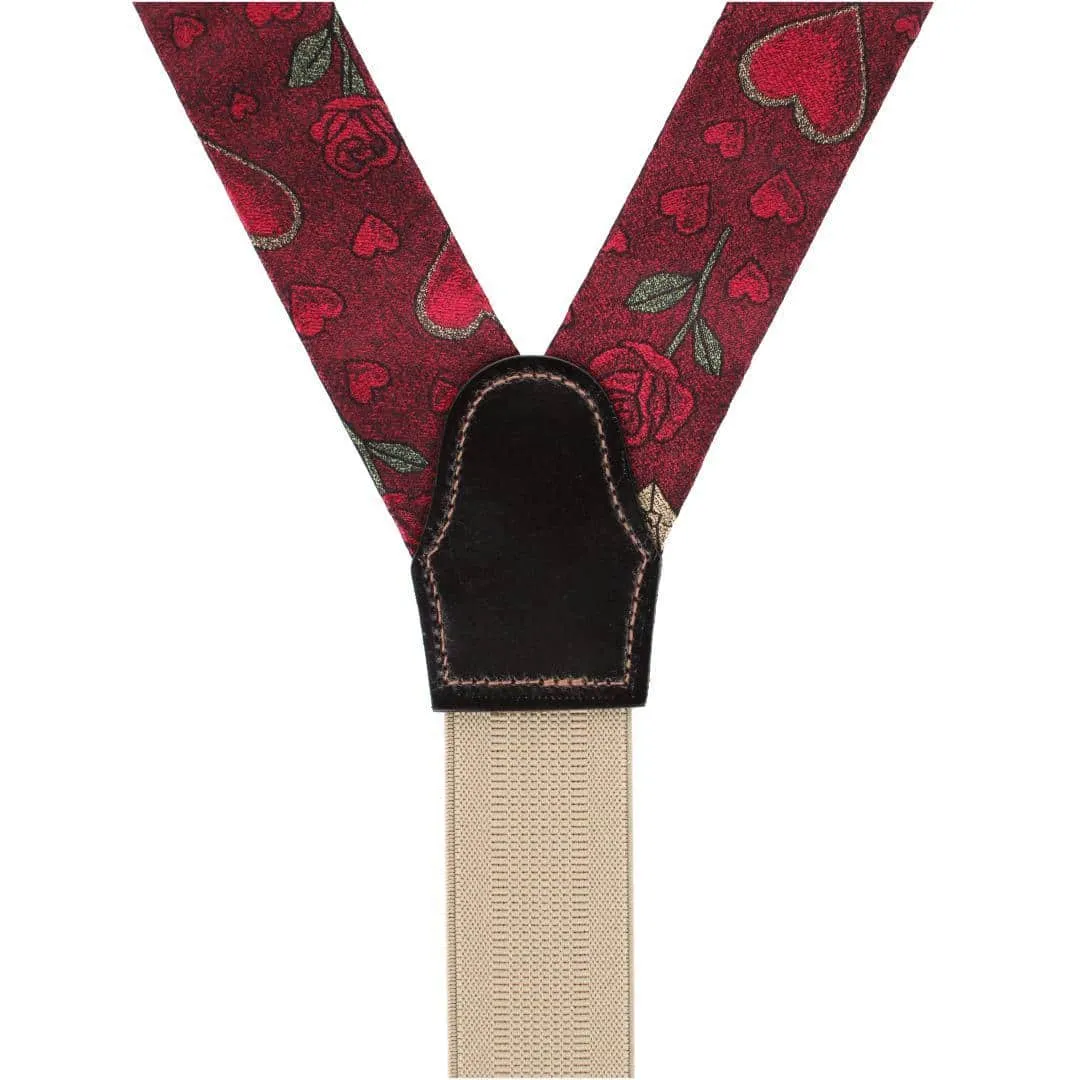 Amor Valentine's Note Silk Button End Braces sold by Trafalgar product image thumbnail 4