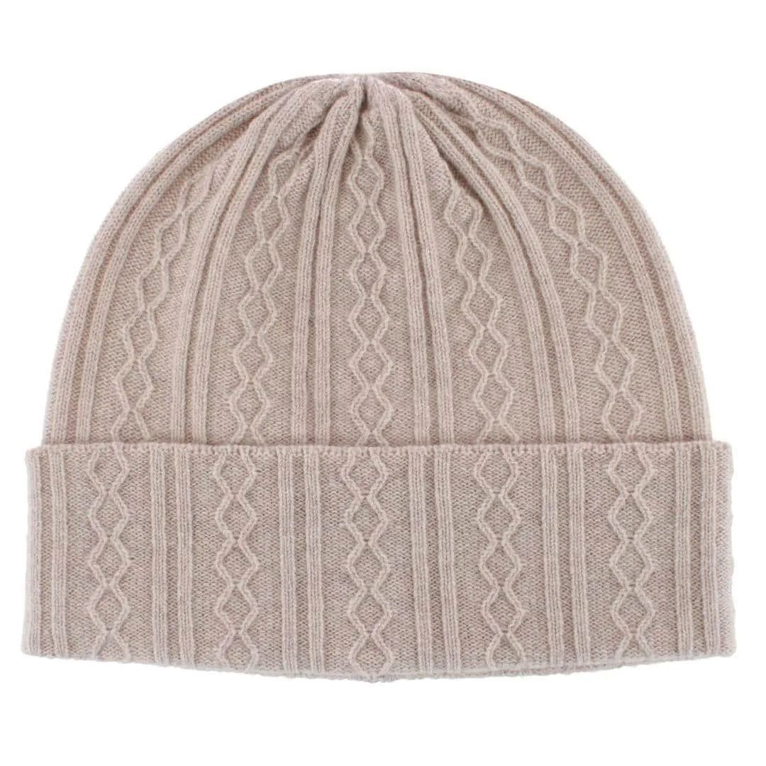 The Windsor Merino Wool Cable Knit Beanie sold by Trafalgar product image thumbnail 4