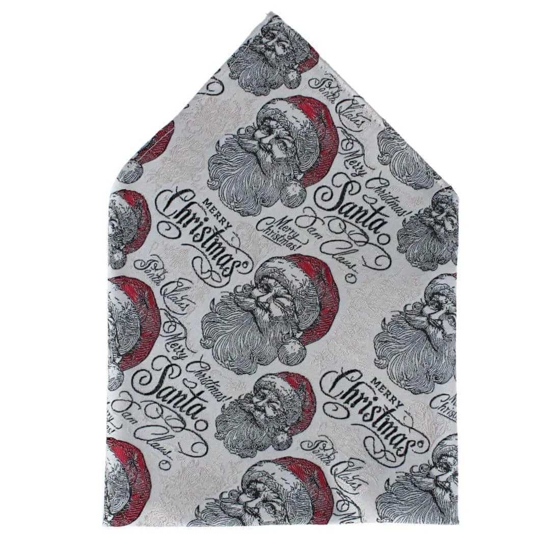 Santa Claus Is Watching Silk 12x12 Pocket Square sold by Trafalgar product image thumbnail 2
