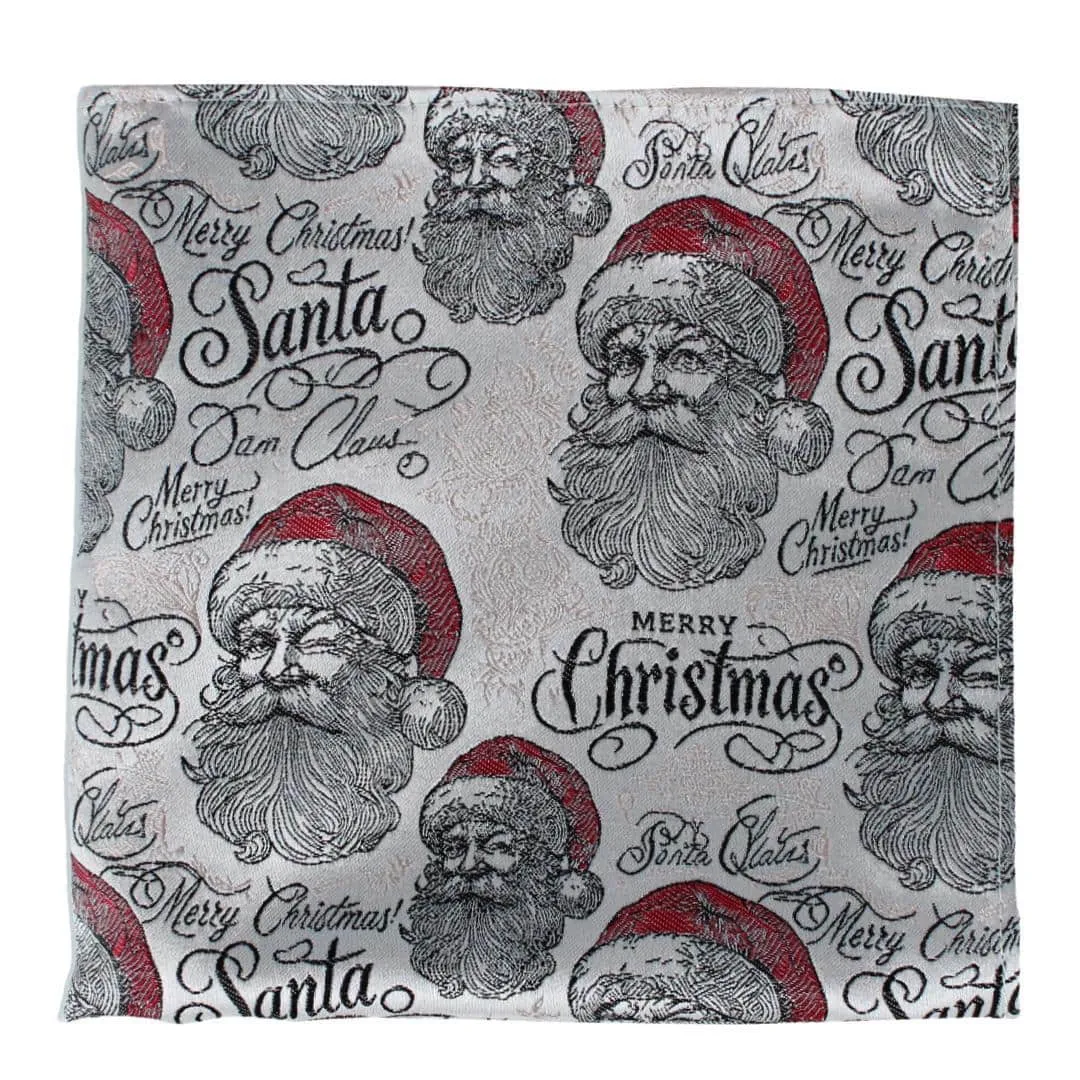 Santa Claus Is Watching Silk 12x12 Pocket Square sold by Trafalgar product image thumbnail 3