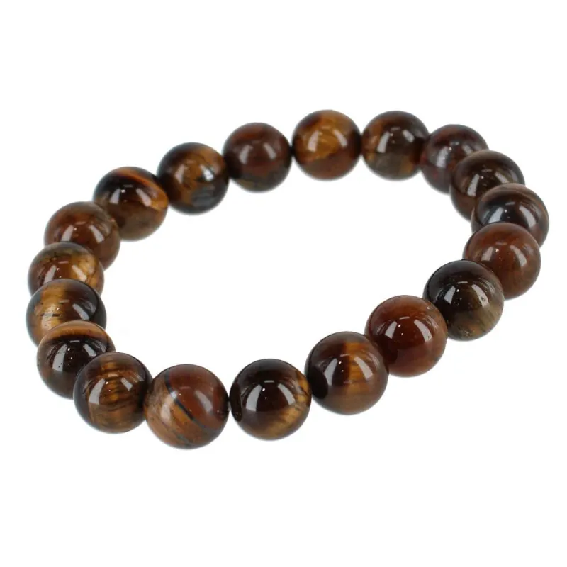 Raja Tiger Eye Stretch Beaded Bracelet made by Trafalgar