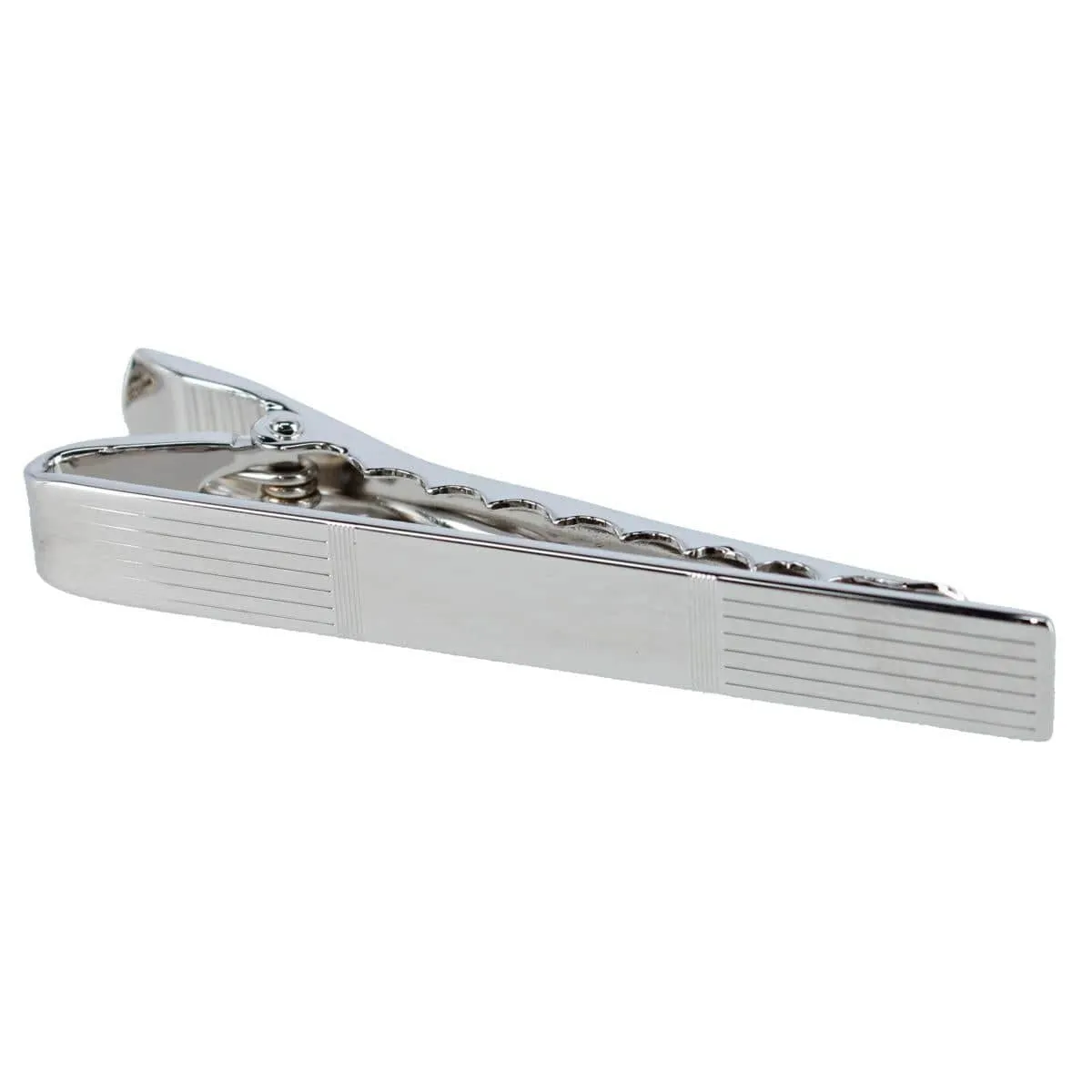 Engine Turned Sterling Silver Lined Engraveable Tie Bar sold by Trafalgar
