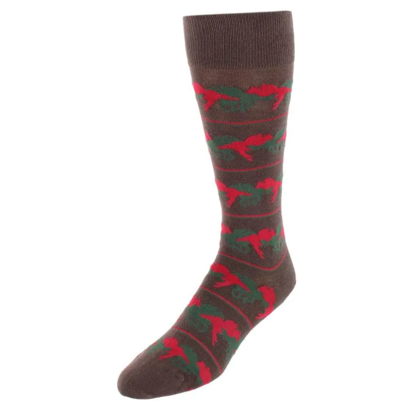Win Place or Show Mid-Calf Cotton Blend Novelty Dress Sock (1 Pair) made by Trafalgar
