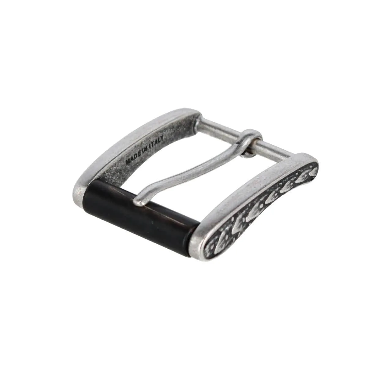 35mm Italian Brass w Black Stag Horn Roller Harness Belt Buckle sold by Trafalgar product image thumbnail 4