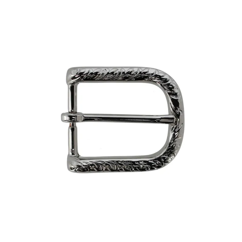 30mm Italian Rippled Textured Solid Brass Harness Belt Buckle made by Trafalgar