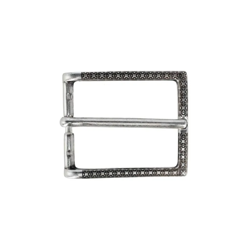 35mm Lasered Patterned Solid Brass Italian Harness Belt Buckle made by Trafalgar