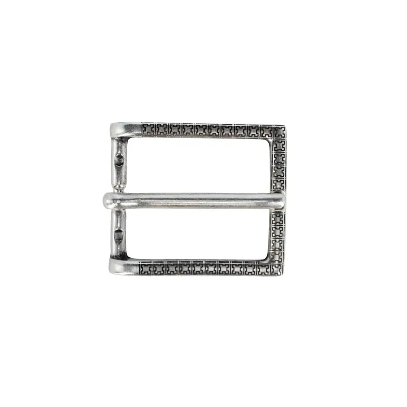 30mm Lasered Patterned Solid Brass Italian Harness Belt Buckle made by Trafalgar