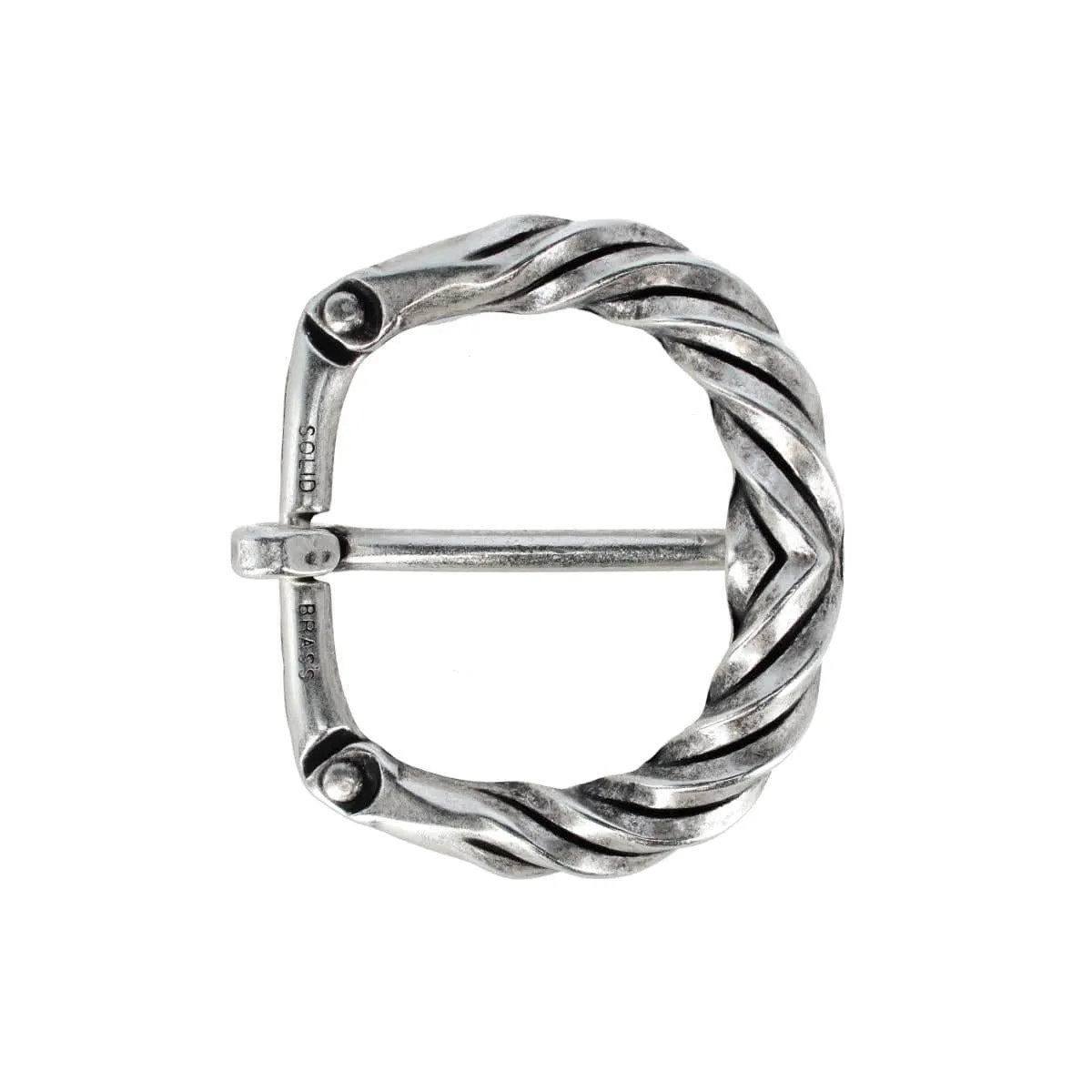 40mm Italian Solid Brass Twisted Patterned Harness Belt Buckle sold by Trafalgar product image thumbnail 4