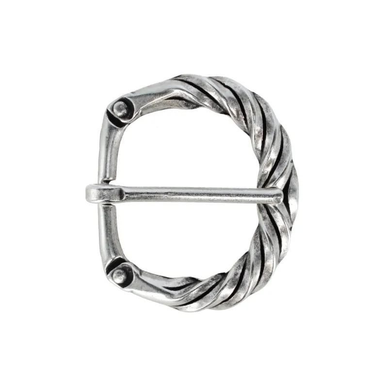 40mm Italian Solid Brass Twisted Patterned Harness Belt Buckle made by Trafalgar