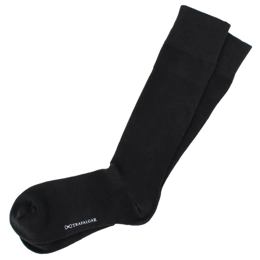 Sasha Solid Colored Mid-Calf Pima Cotton Socks (1 Pair) sold by Trafalgar product image thumbnail 5