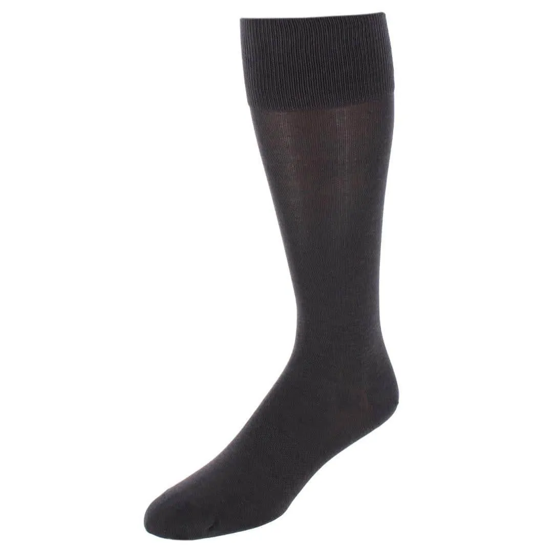 Sasha Solid Colored Mid-Calf Pima Cotton Socks (1 Pair) sold by Trafalgar product image thumbnail 3