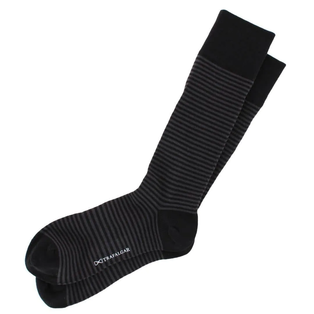 Carvel Striped Pattern Mid-Calf Pima Cotton Socks (1 Pair) sold by Trafalgar product image thumbnail 5