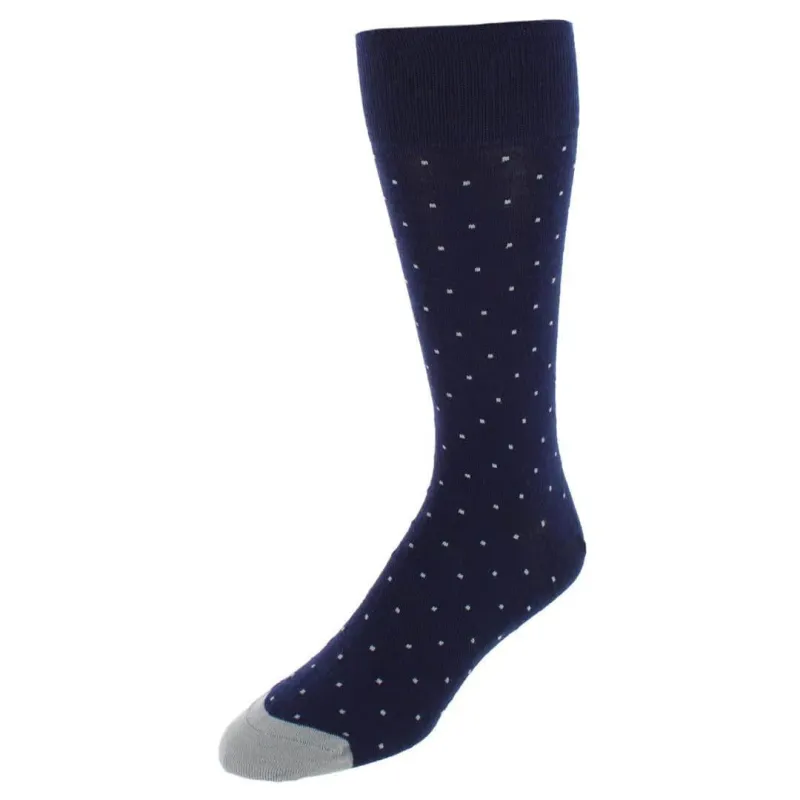 Croix Polka Dot Patterned Mid-Calf Merino Wool Socks (1 Pair) made by Trafalgar
