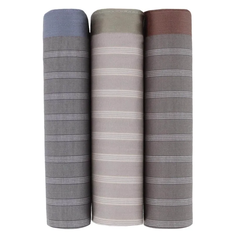 Clark's Classy Patterned Cotton Handkerchiefs (3 Pack) made by Trafalgar
