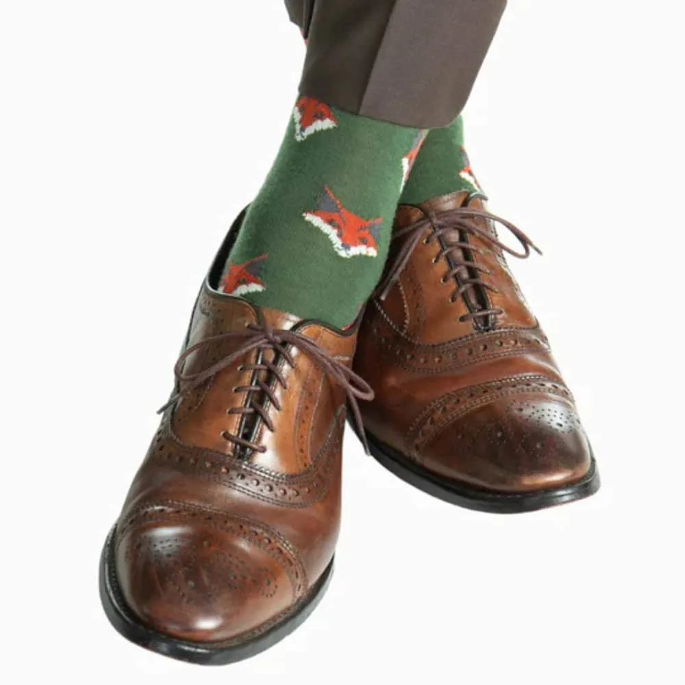What Did The Fox Say Mid-Calf Mercerized Cotton Novelty Socks (1 Pair) sold by Trafalgar product image thumbnail 5