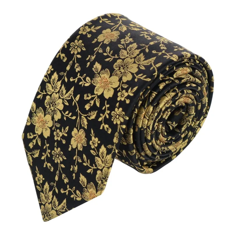 Midas Floral Novelty Silk Necktie made by Trafalgar