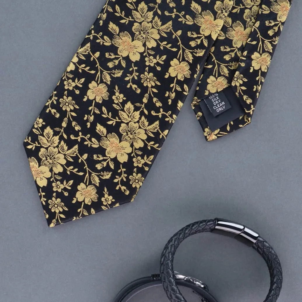 Midas Floral Novelty Silk Necktie sold by Trafalgar product image thumbnail 5